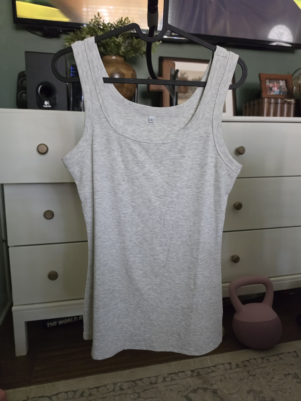 Light Gray Women's Tank Top - Classic Scoop Neck